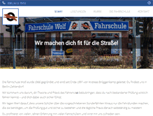 Tablet Screenshot of fahrschule-wolf-berlin.de